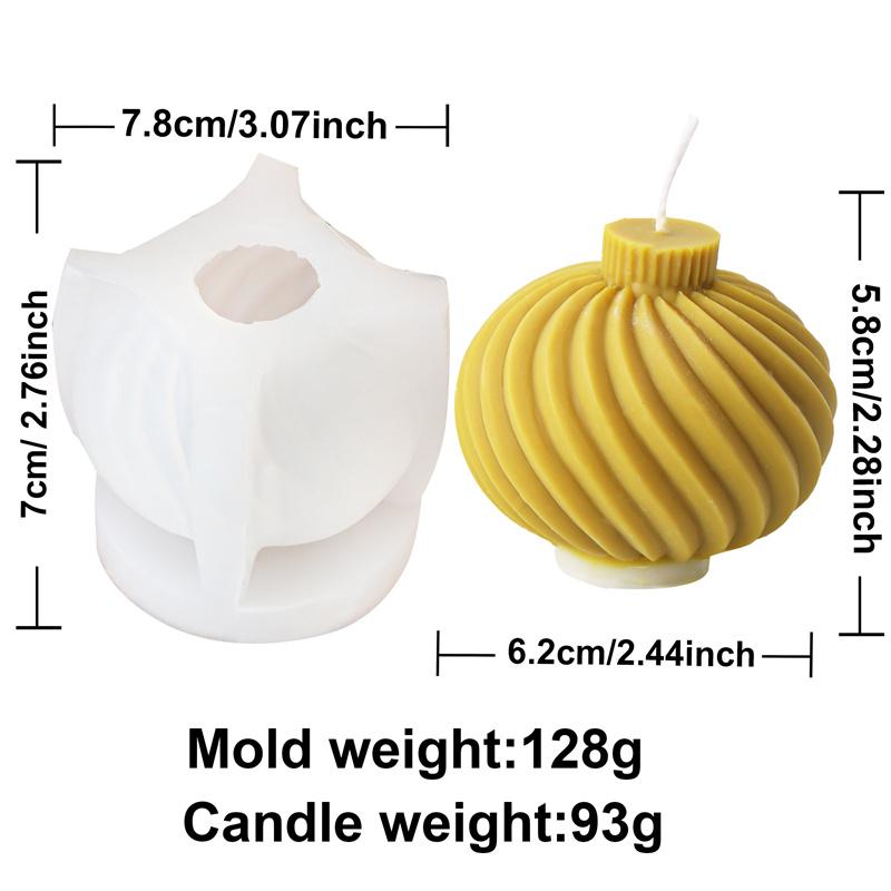 Weihnachtskugel Kerze Silikonform Geprägte Runde Kugel Kerze Aromatherapie Gips Geometrische Weihnachts Laternenkugel Form