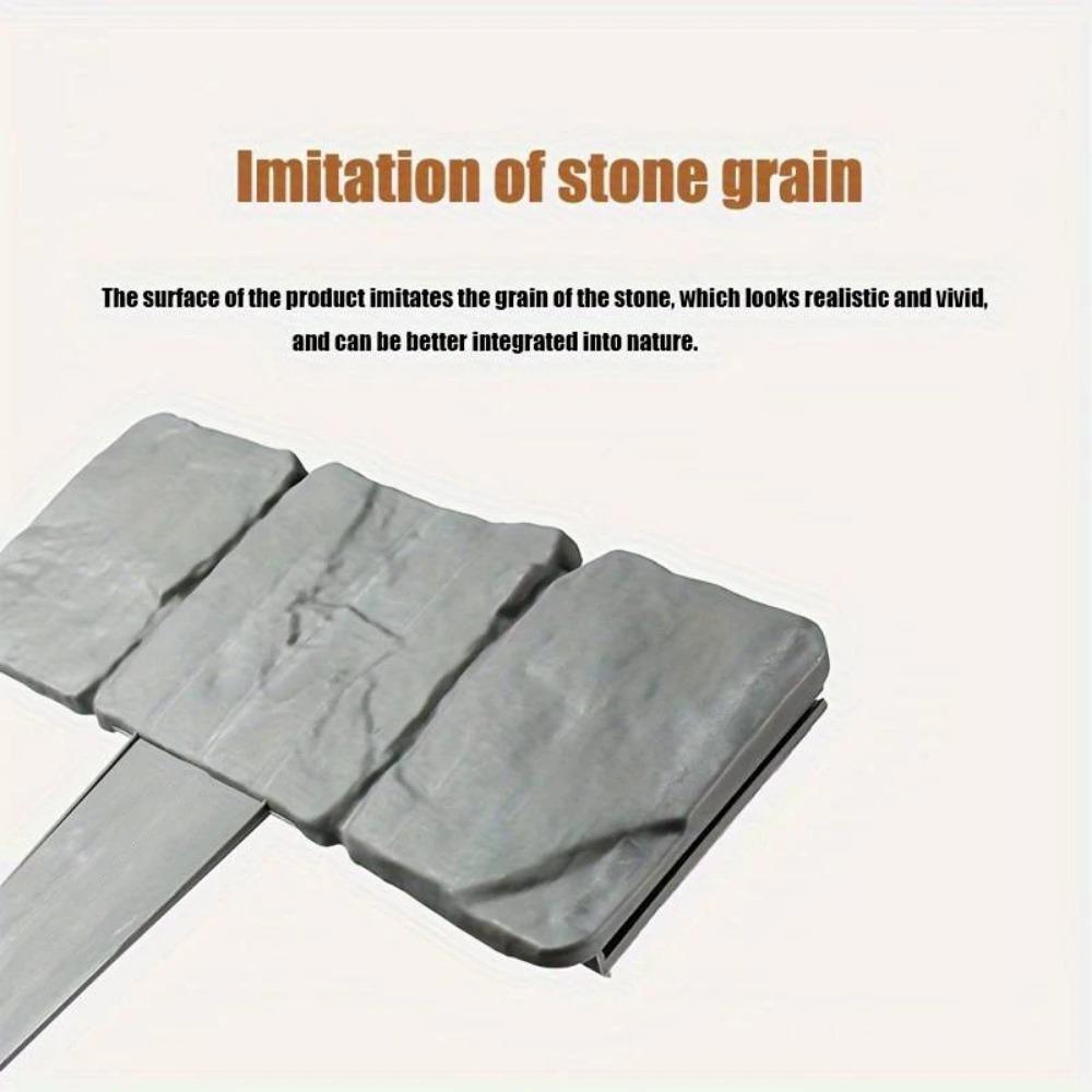 10Pcs  Outdoor Imitation Stone Plastic Fence In The Courtyard, Sheet Type Plug-In Fence, Small Fence, Villa Lawn Decoration, Gardening Partition