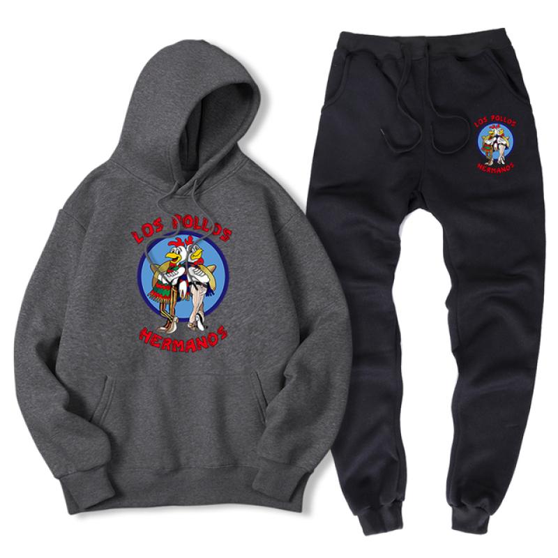 Los Pollos Hermanos Chicken Brothers Herren Damen Unisex Sets Casual Hoodies Sportanzüge Übergroße Sweatshirts Trainingsanzüge Mantel