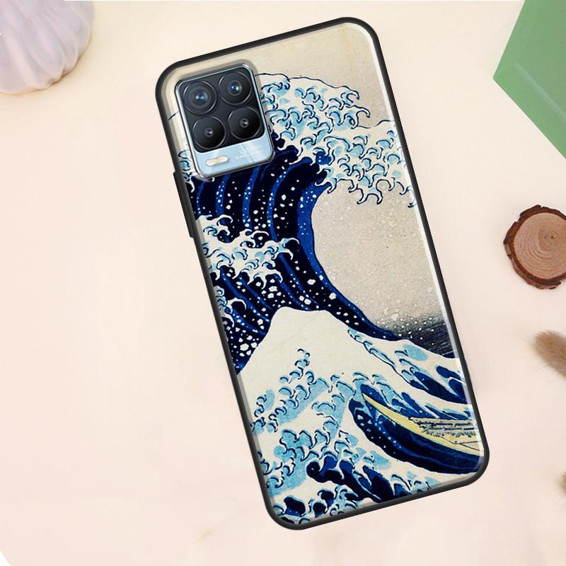 Japanese Style Ukiyo-e Art Case For Realme 15 Pro GT7 GT6 C75 C65 C67 C61 C53 C55 C51 C35 C63 C71 11 12 13 14 Pro Plus