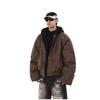 Hooded Leather Jacket Men Bomber Jacket Motorcycle Sleelve Winter Warm Thiened Casual Loose Solid Color Fit Man Top