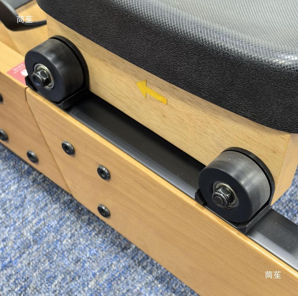 Water-Resistant Wooden Rower Cushion with Double Bearing Pulley Rollers