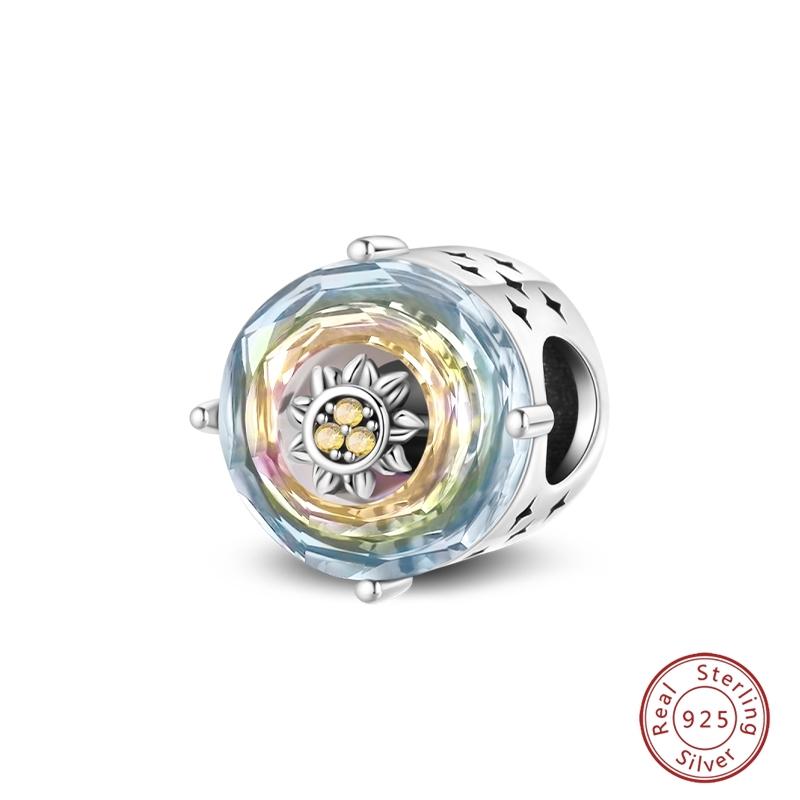 Original Copper Charms Beads Pendants Warm Family & Sunflower Heart Suitable For 3Mm Bracelets Diy Jewelry Making