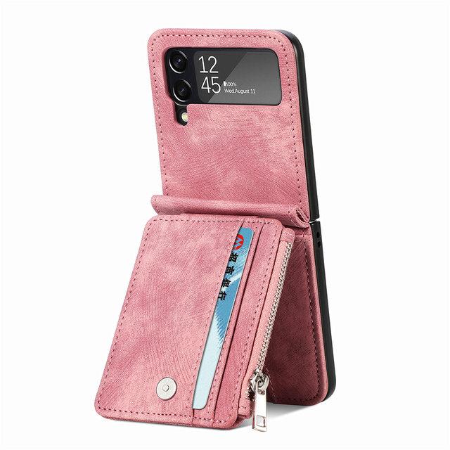 Anti -Dust Business Leather Protective Case For Samsung Galaxy Z Flip4 Flip 4 Flip3 5g Flip 3 Card Holder Wallet Bag Cases
