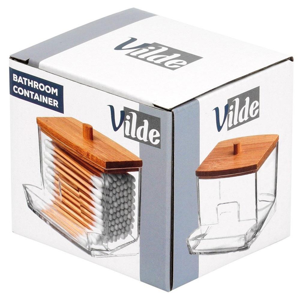 Cotton bud container 9x7.3x9 cm