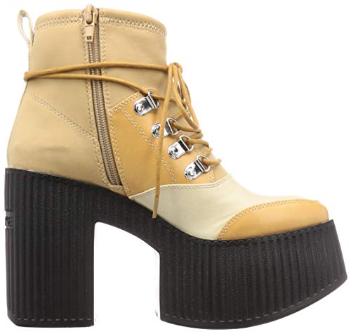 Yosuke Women's Platform Lace-Up Short Boots, Beige, Size 23cm, 2600898