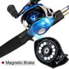 SOUGAYILANG Combo mulinello da pesca Canna da pesca telescopica da 1,8 m-2,4 m e mulinello da pesca con lancio 18 + 1BB per strumenti per la pesca alla carpa