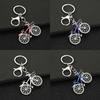 Sporty Couple Bike Keychains Metal Construction Crystal Ideal For Anniversary Gifting