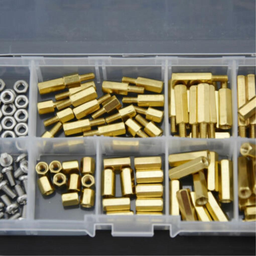 120pcs/set Male Female Brass Column Spacer M3 Type Hex Spacer Screws KitN
