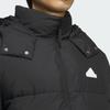 Adidas Puffy Down Series Logo Outdoor Casual Hooded Warm Puffer Jacket Unisex Jacket Black JM9131