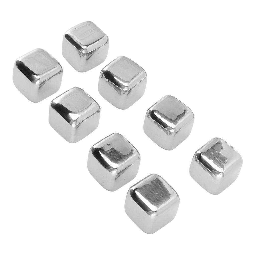 Metal Whiskey Ice Cubes Food Grade 304 Stainless Steel Safe Nontoxic Widely Used Whiskey Stones for