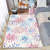 Rug Carpet Mat Non-Slip Red Blue Firework Art Area Rug for Living Room Bedroom Entryway Kitchen Playroom Festive Home Decor