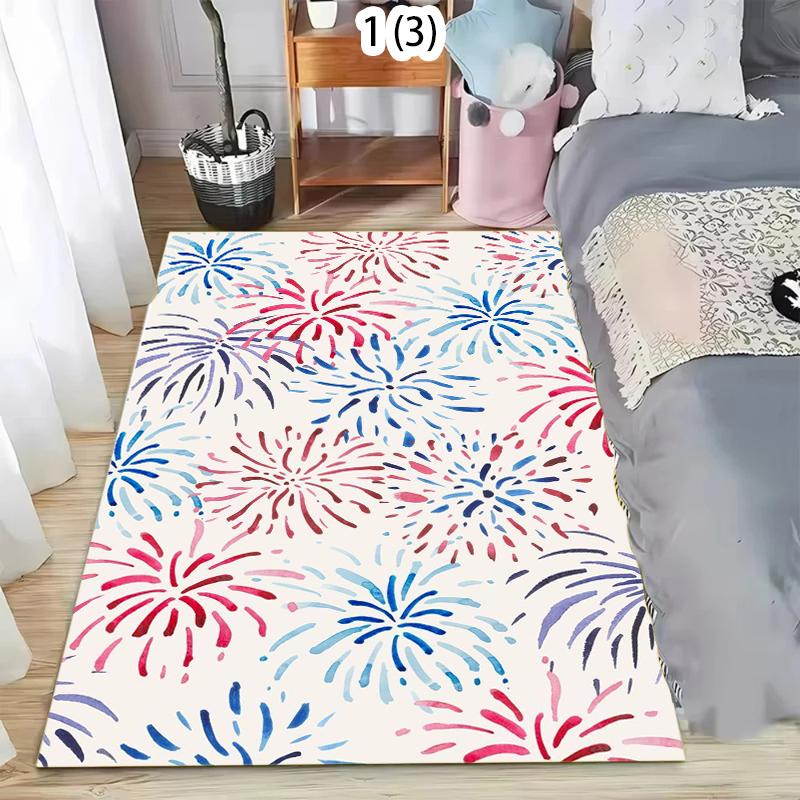 Colorful Fireworks Carpet Warm Atmosphere Indoor Carpet Living Room Bedroom Door Mat Home Decoration Floor Mat