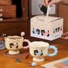 Cute Cartoon Cat Ceramic Mug - Perfect for Couples, Breakfast, and More!