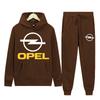 Men's Women 2Pcs Sets Fleece Sweatshirt Hoodies Pants OPEL Car Male Sportswear Tracksuits Unisex Ensemble Homme