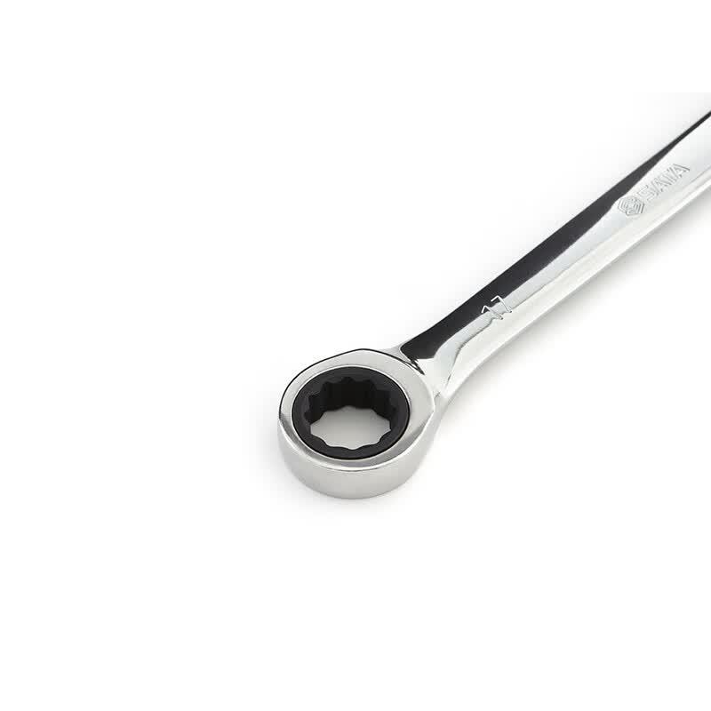 SATA 46207 Fully Polished Double Ring Ratchet Wrench