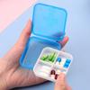 4Grids Cross Print Pillbox Mini Travel Portable Pill Cases 7-day Carry-on Pill Holder Drug Tablet Medicine Storage Organizer Box