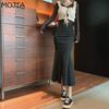 Frauen Frühling Sommer Casual Hohe Taille Stretch split fischschwanz rock Paket Hüfte Denim Rock