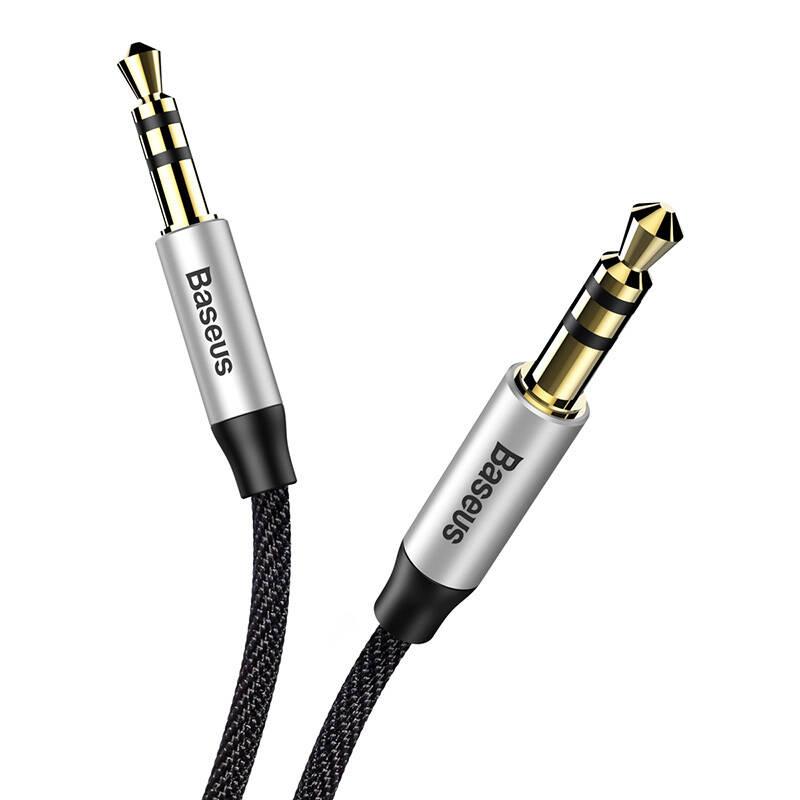 Kabel Audio Mini Jack 3,5Mm Aux Baseus Yiven 1,5M (Czarno-Srebrny)