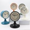 New Round Metal Table Clock, Simple Design, Suitable for Living Rooms, Studies, and Bedrooms, Suitable as a Silent Alarm Clock for Students