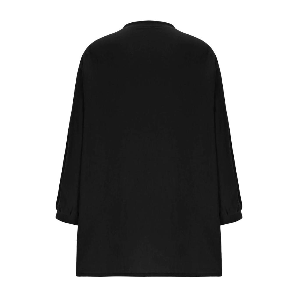 Women Loose Fit Crew Neck Three Quarter Sleeve Casual Solid Pullover Top Comfortable Relaxed Basic T Shirt Blouse