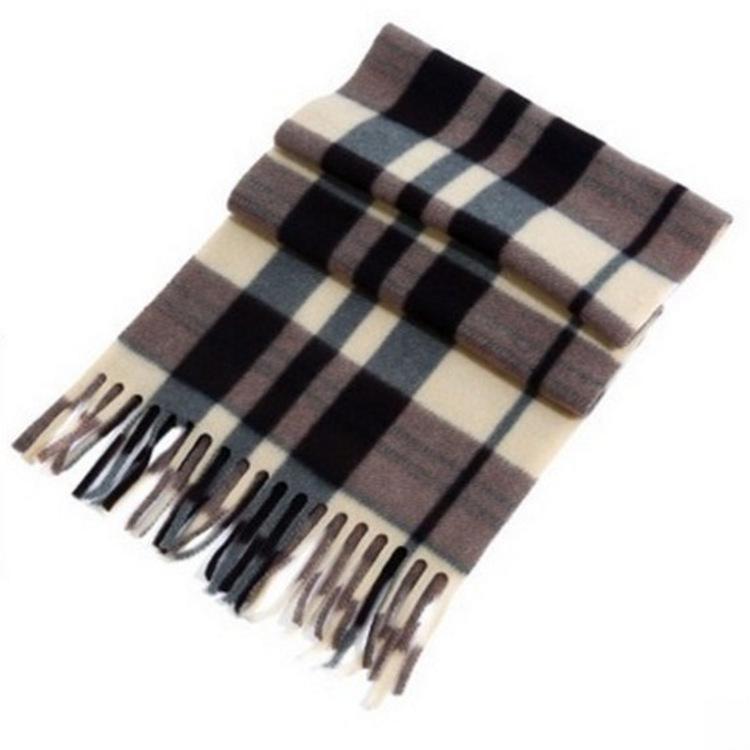 Black and White Checkered Double-Sided Velvet Scarf for Men and Women