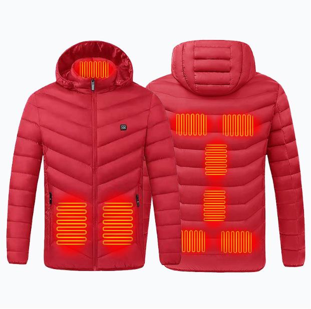 2025 Men's USB Electric Heated Jacket: Winter Warm, Lightweight, Thin Heating, Constant Temperature, Cotton.