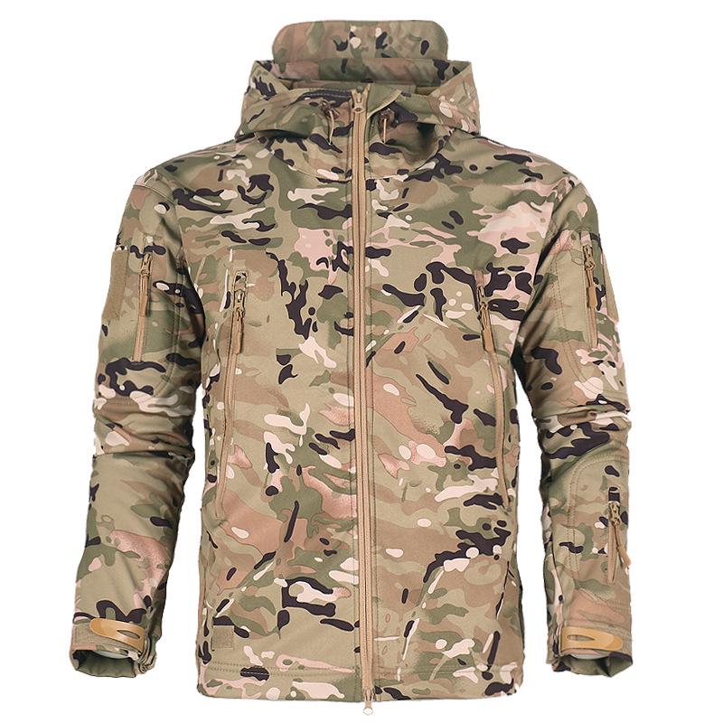 Jachetă de schi moale, caldă, pentru exterior, tip soft shell pentru bărbați - Îmbrăcăminte exterioară pentru pescuit, schi, ciclism, alpinism, pe tot parcursul anului