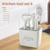 Kitchen Gadget Set 6-piece Set, Paring Knife, Fruit Knife, Melon Planer, Complementary Food Tool Combination Set with Storage Seat
