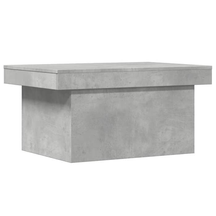 VidaXL Table basse gris béton 80x55x40 cm bois d'ingénierie, table latérale, table de salon, table d'accent, bout de canapé, 840866