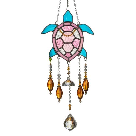 Sea Animal Sun Catcher Coastal Hanging Decoration Conch Starfish Seahorse Suncatcher for Home Windows Balcony Decor