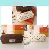 Korean Style Dot Pen Bag With Large Capacity For Students And Office Use