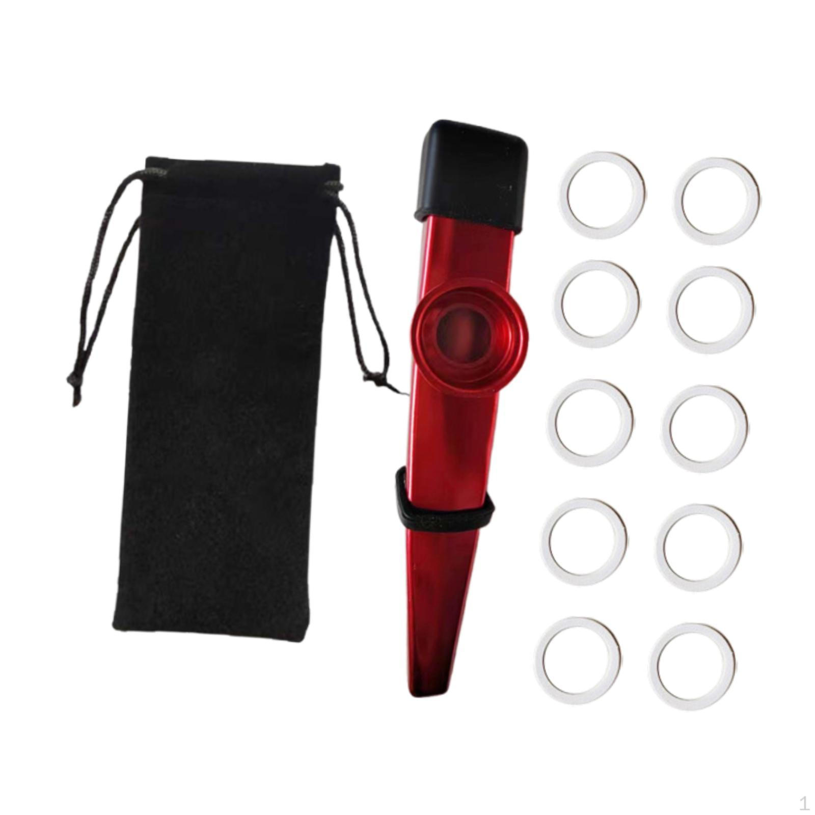 

Kazoo Flute for Kids Mouthpiece Musical Accompaniment Toy Instrument with Diaphragms красный