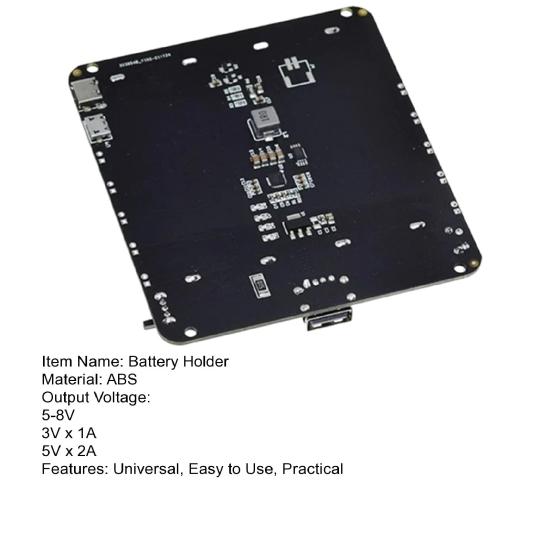 Battery Holder with LED Indicator USB Port Over-Temperature Protection Universal Battery Protection Holder for Raspberry Pi