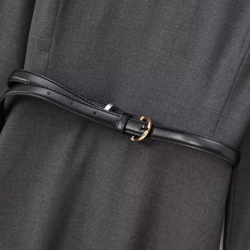 Kaslead New Arrival Women's Clothing Fashion Style Fashion with Belt Tight Waist Minimalist Short Dress 3736263