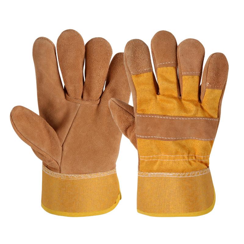 

Желтая ткань, Двухслойная коровья кожа, Короткие и толстые перчатки One Size