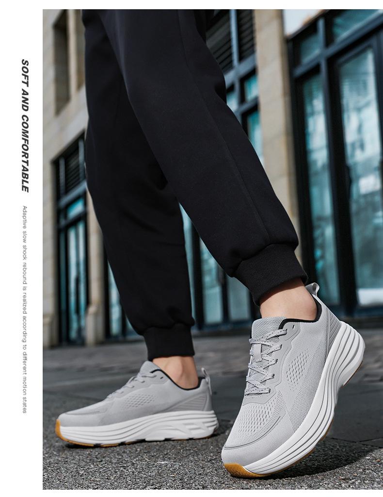 Men's Wide Fit Lightweight Mesh Running Shoes with Soft Sole & Shock Absorption for Spring/Autumn 2026