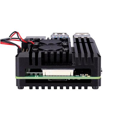 Raspberry Pi 4 Aluminum Case With/Without Dual Cooling Fan Metal Shell Black Enclosure For Rpi Raspberry Pi 4B