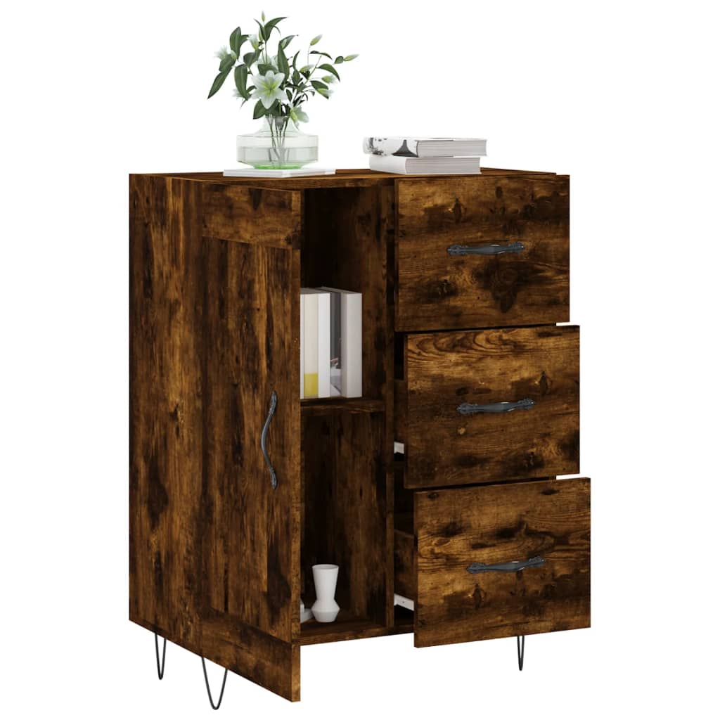 Sideboard Smoked Oak 69.5 X 34 X 90 Cm Wood Based Panel