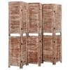 338585 vidaXL Room Divider 6 Panels Brown 210x165 Cm Paulownia