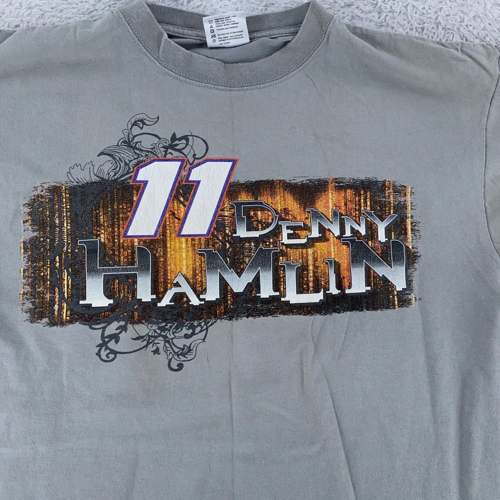 Denny Hamlin Shirt Medium NASCAR Racing FedEx Express Joe Gibbs 2000s Tee M