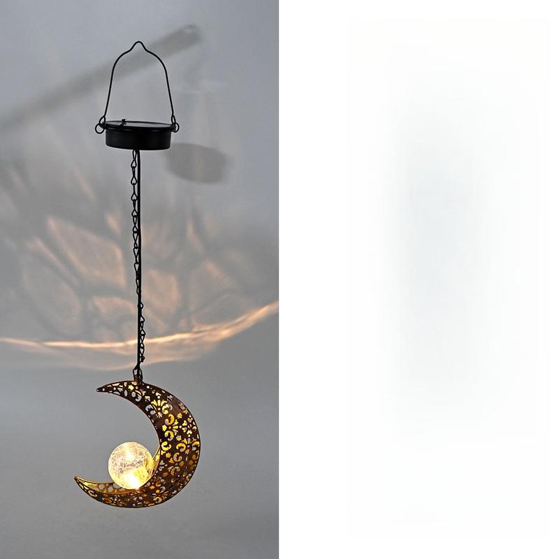 Dreamy Star Moon Solar Outdoor Hanging Garden Light