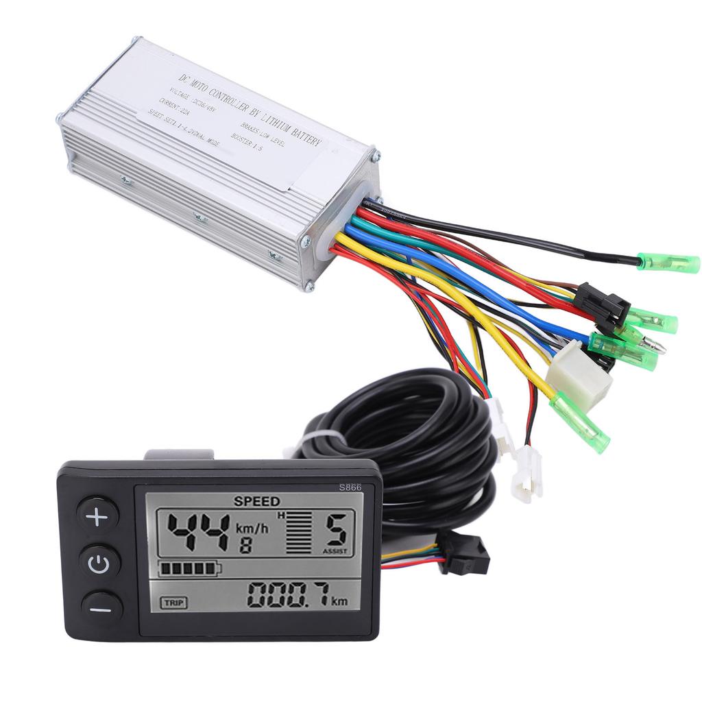3648V 500750W Electric Bicycle Scooter Brushless Controller Kit with LCD 866 Display Meter 22A9