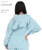 SAZAC Cinnamoroll Half-Zip Hoodie, Fleece, Women's, Long Sleeve, Warm Top (Sax/M/SAN1861)
