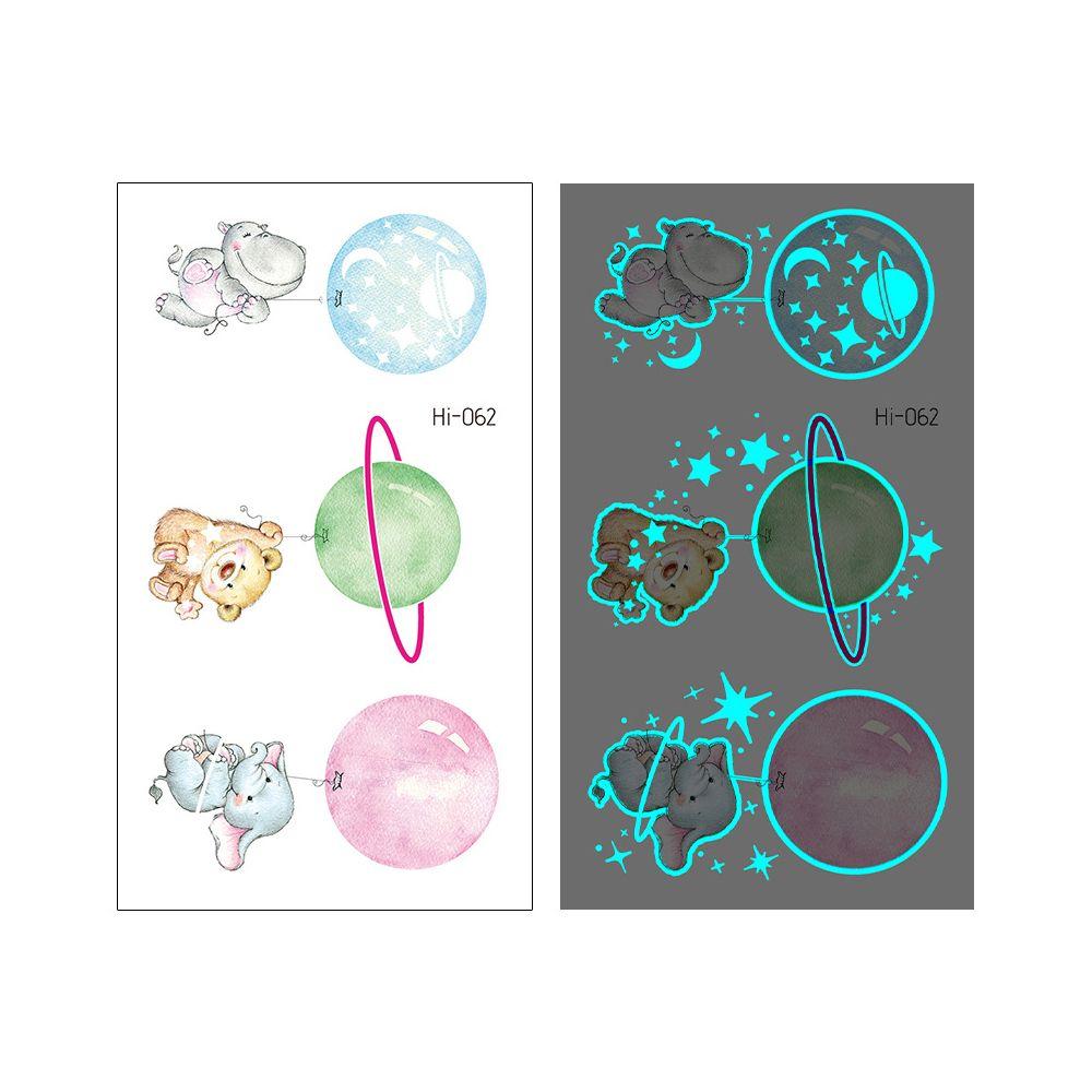 Fluorescent Star Feather Temporary Tattoos Blue Luminous Fake Tattoo Tattoo Sticker Body Art