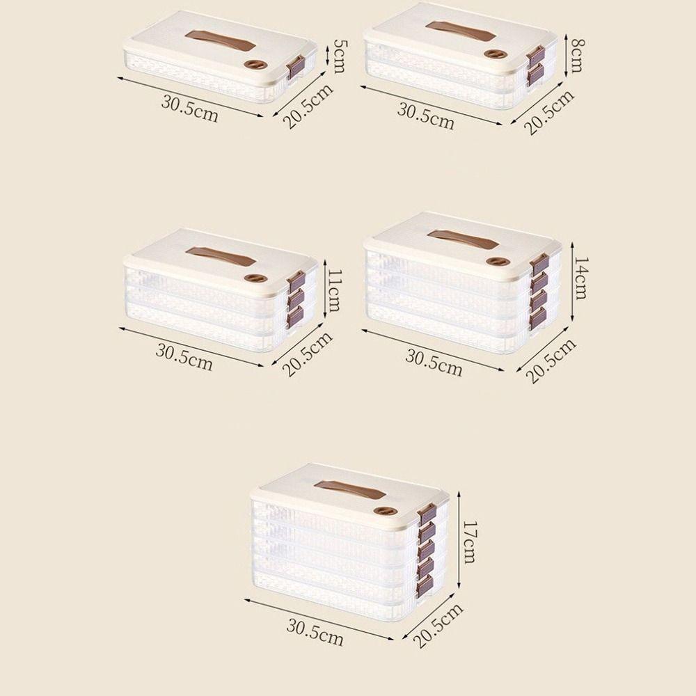 Fresh Keeping Freezer Box Large Capacity Wontons Box Food Grade Dumpling Storage Box  Home Kitchen