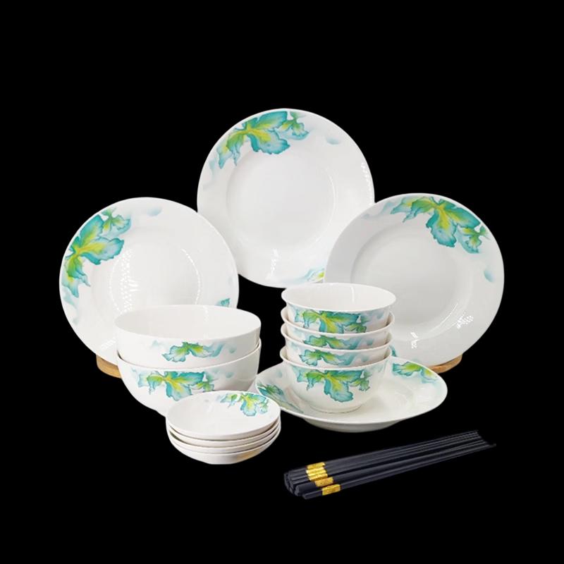 Veto Chinese Style Blue and White Porcelain Dinnerware Set