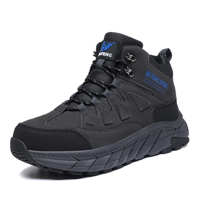 Large Size Hiking Shoes Winter High-top Waterproof and Velvet Warm Outdoor Snow Boots Non-slip Hiking Cotton Shoes