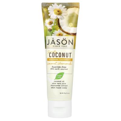 Jason Natural, Simply Coconut, Soothing Toothpaste, Coconut Chamomile, 4.2 Oz (119 G)