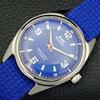 USED HMT PILOT AUTHENTIC INDIAN MENS MANUAL WINDING BLUE DIAL WATCH A430100-2 R101-a430100